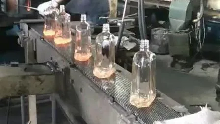 Factory Custom Irregular Shape Painting Green Bottom Wine Glass Bottle